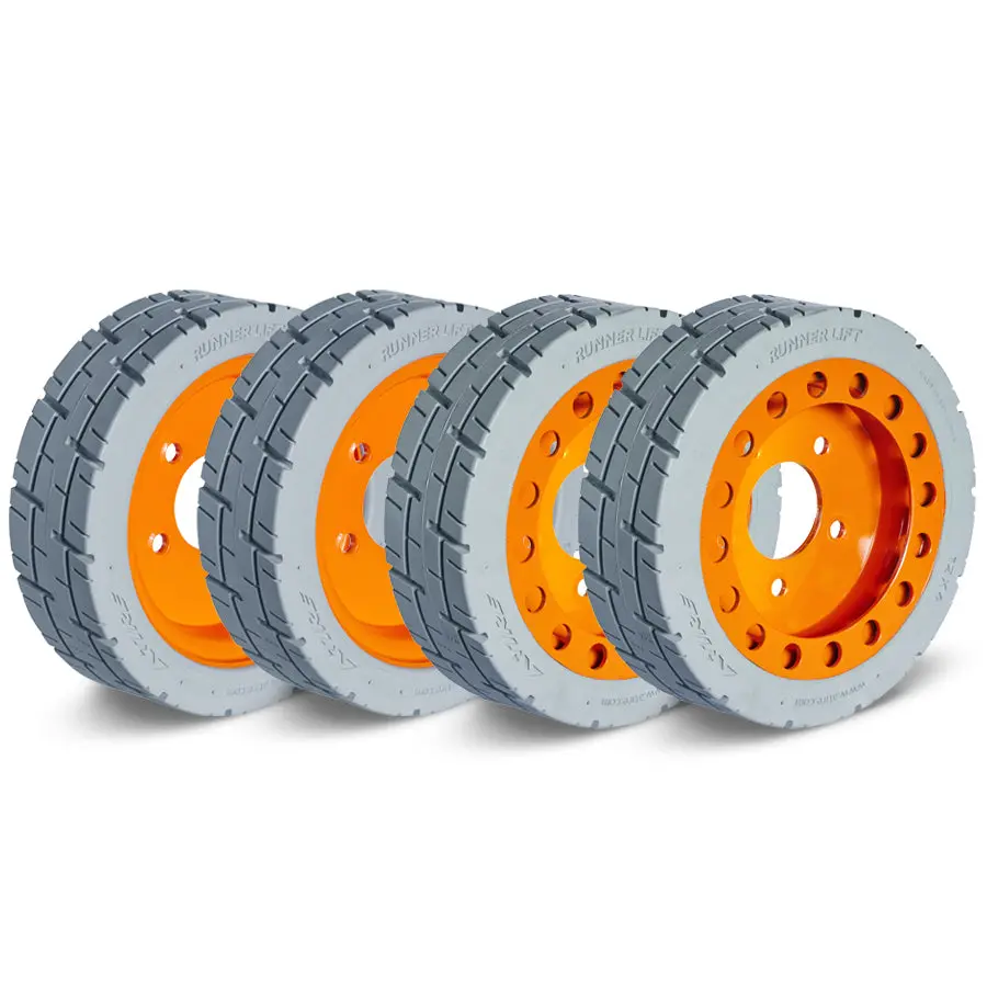 Skyjack Sj Scissor Lift Tire & Wheel Assy 12X4x8 Front & Rear With Brake 2X2 Set Of 4-(1248) 1