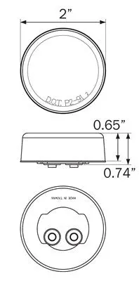 Mc53rb 2" Sealed Marker/Clearance Light (Discontinued) 2