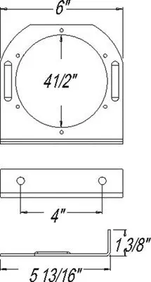 Bk45bb Bracket Single 4" Round 2
