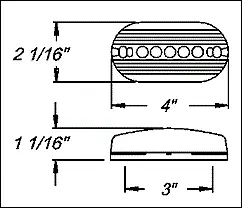 Mc66rb Surface Mount Dual Bulb Marker/Clearance Light 2