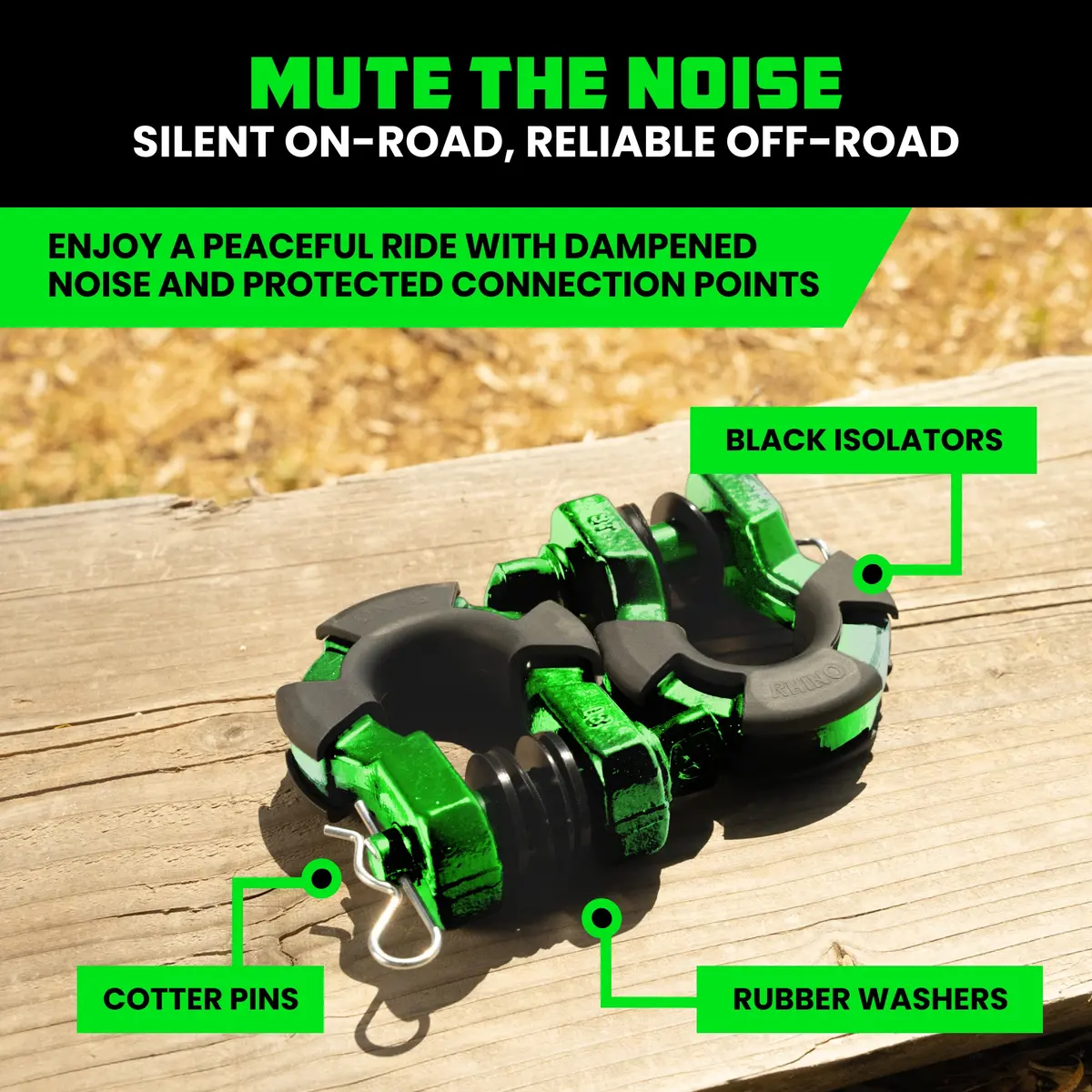 8-Ton Super Shackles W/ Isolators 5