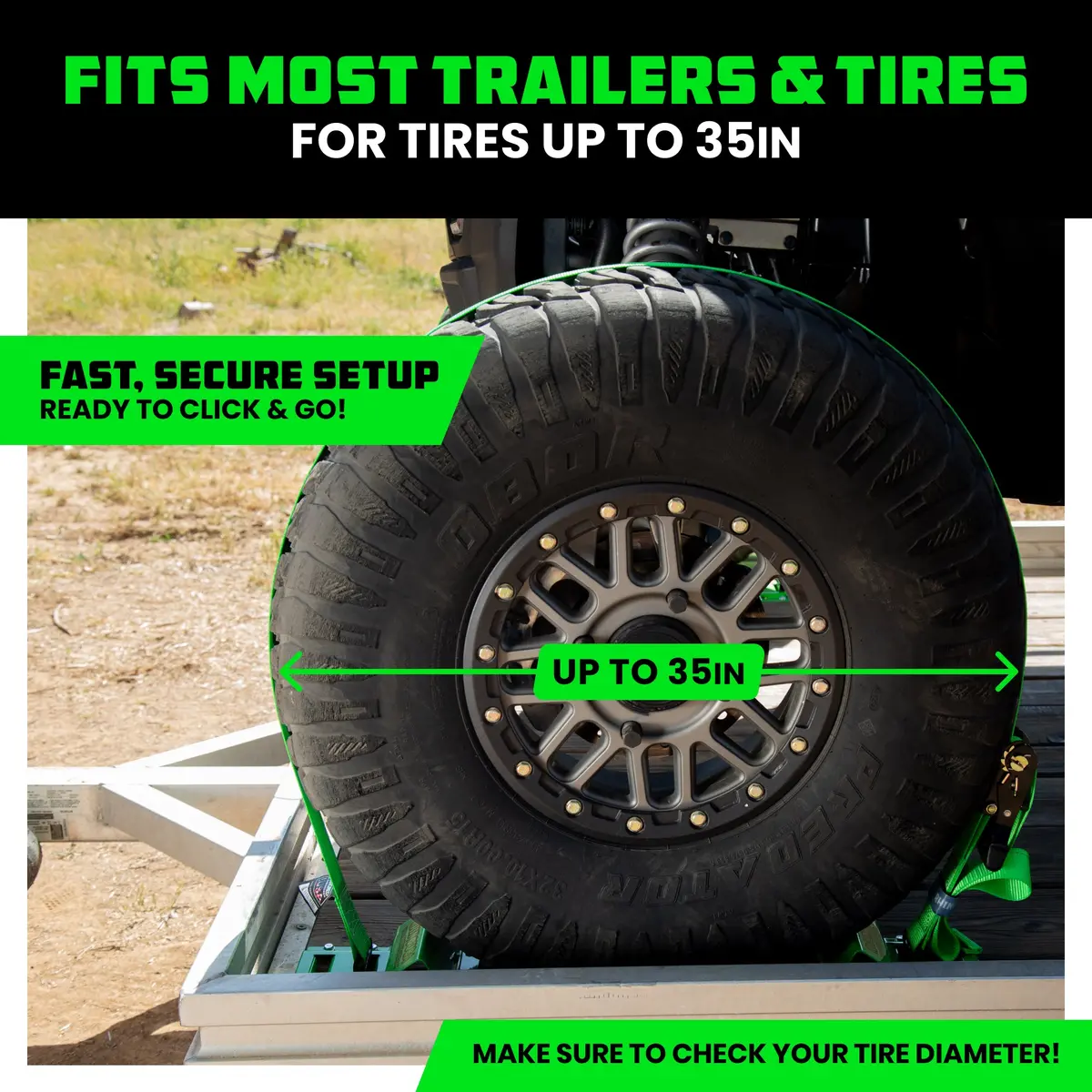 Utv Wheel Chock Tie-Down Kit 6