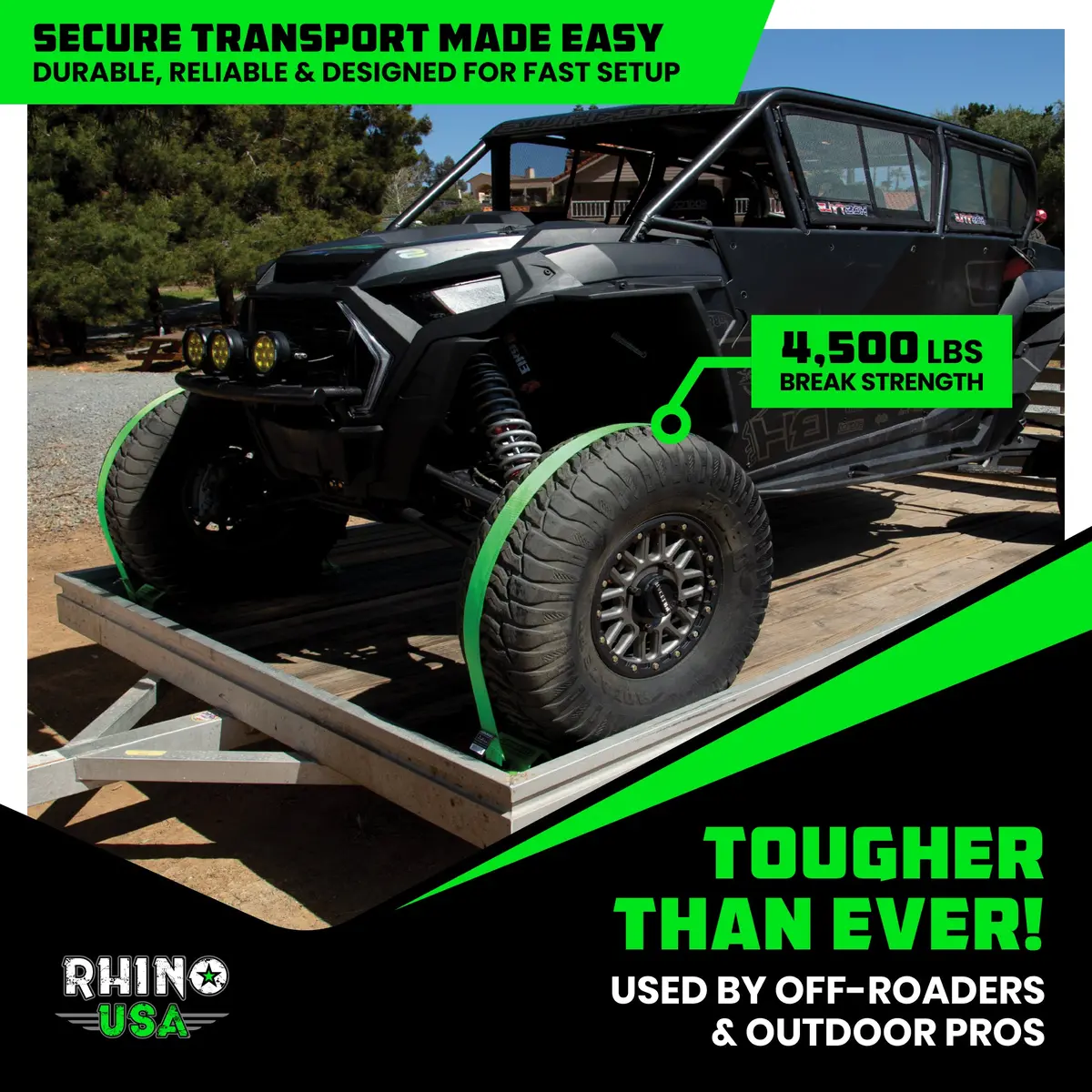 Utv Wheel Chock Tie-Down Kit 7