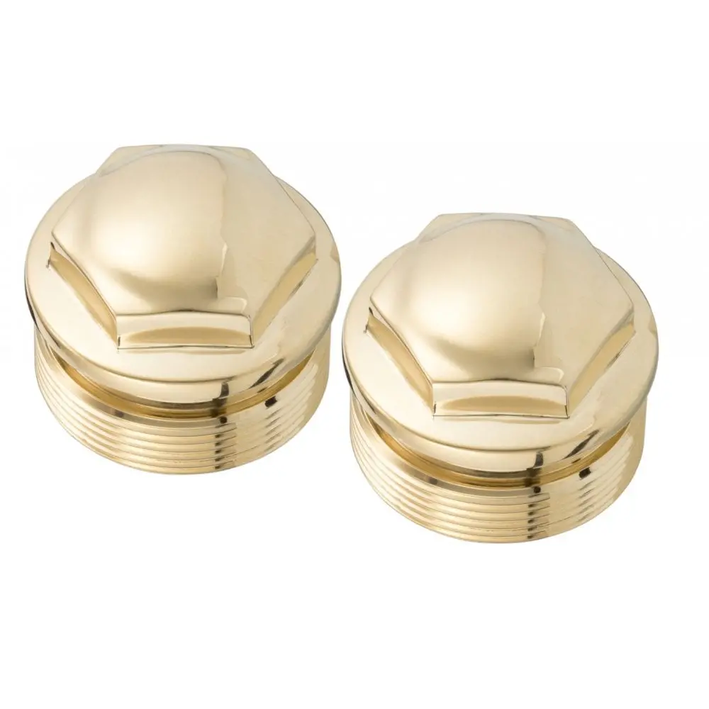 Motone The Guvnors Brass Fork Top Nuts Caps Pair Triumph Bonneville Se Scrambler 1