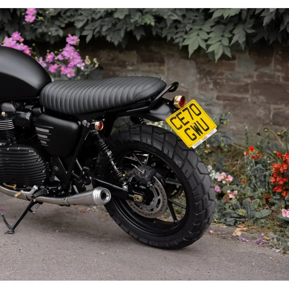 Motone Passenger Grab Rail - Triumph Street Twin Scrambler T100 T120 Black 2