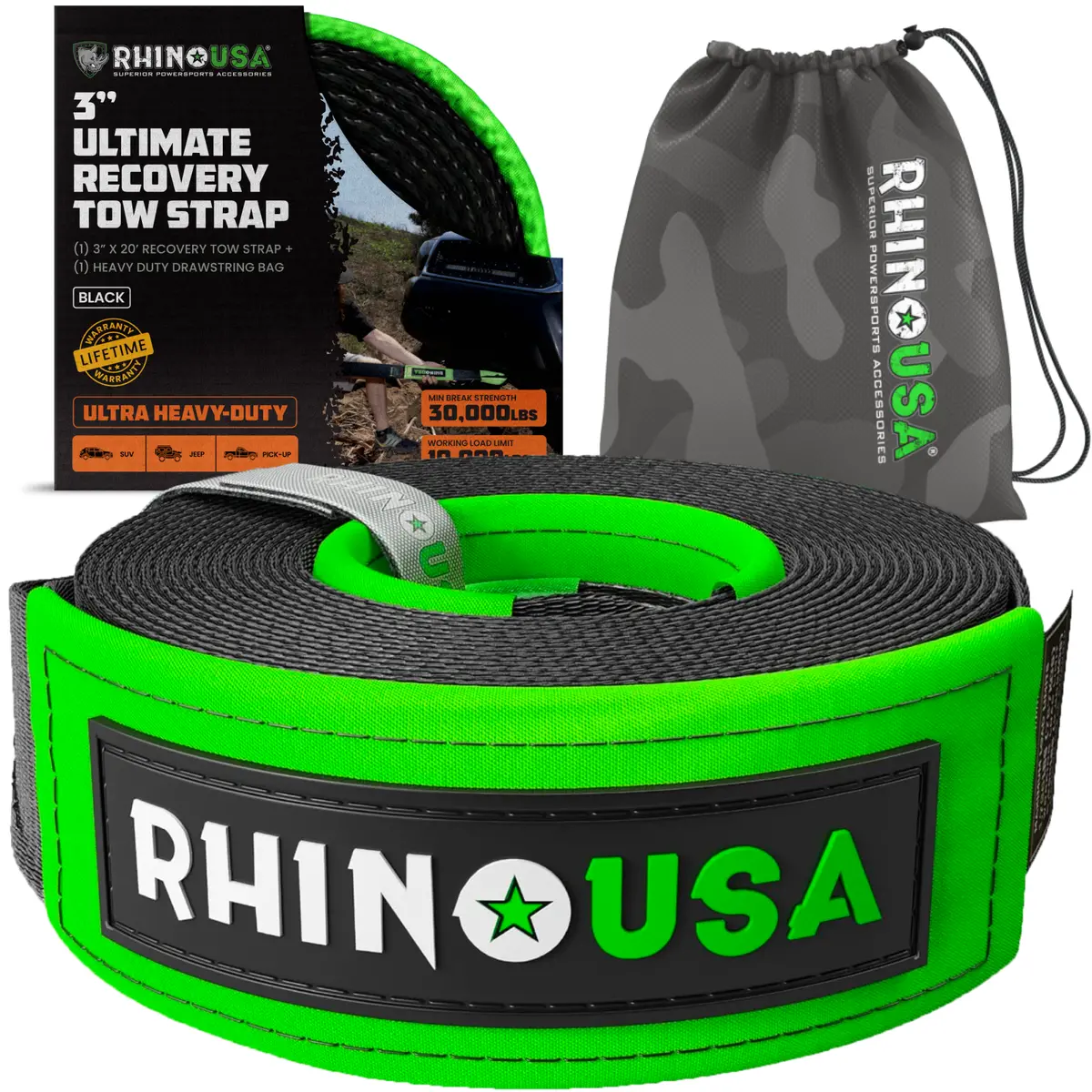 3" Ultimate Recovery Tow Strap 12