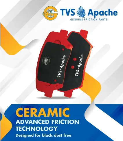 Tvs Apache Brake Pad Mahindra Bolero Vlx / Xylo / Genio / Tuv3oo 29932961 Hi Per Ceramic 2