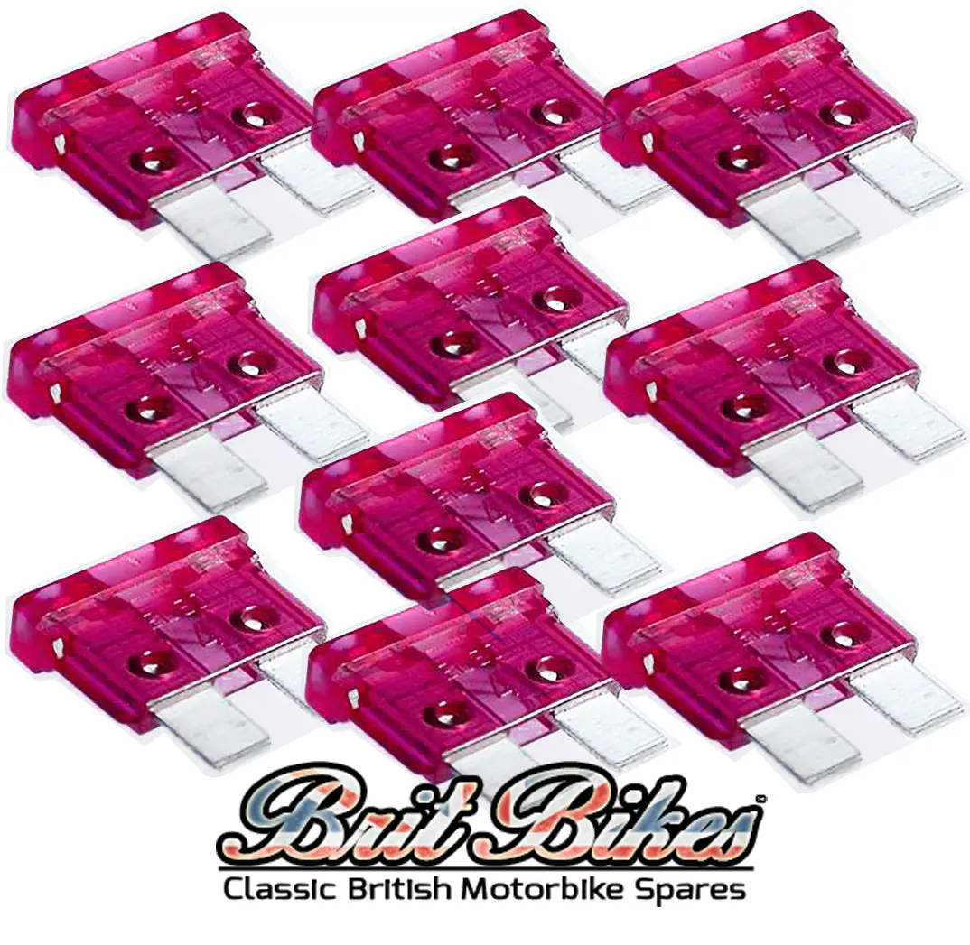 Blade Fuses - Pink 4 Amp - Pack Of 10 - Car Motorbike Van Mower 1
