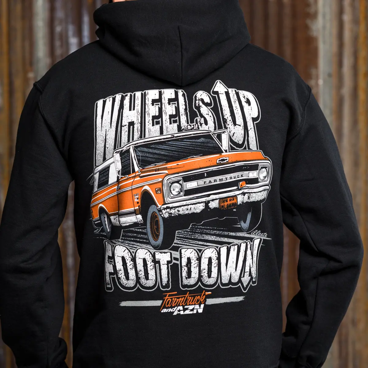 Wheels Up, Foot Down! Farmtruck - Hoodie Pullover 1