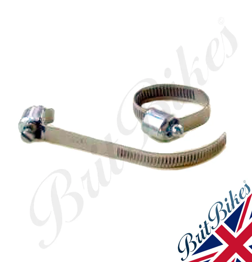 Pair Of Worm Drive Fuel Hose Clip 7-11Mm Bsa Norton Triumph 1