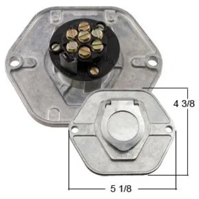 Be24001 Receptacle 7-Way 1