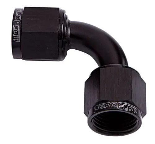 –10An Black Anodized 90° Swivel Female Coupler – Flexible Fuel Or Brake Line Connection 1