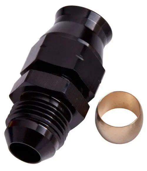 Af108-12Blk Tube-To-Male An Adapter: 3/4" Od To -12An 1