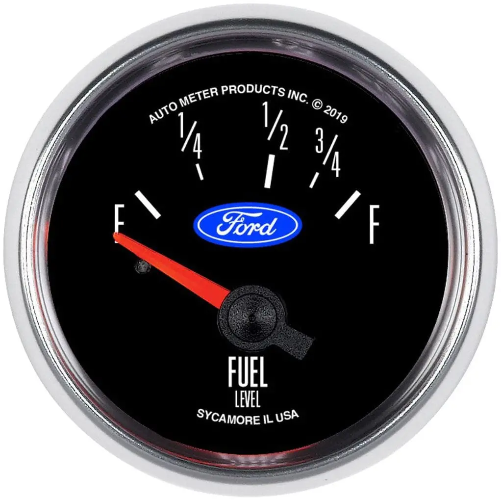 Ford Logo Electric Oil Pressure Gauge – 2-1/16" Chrome Bezel Dash Instrument (Au880821) 1