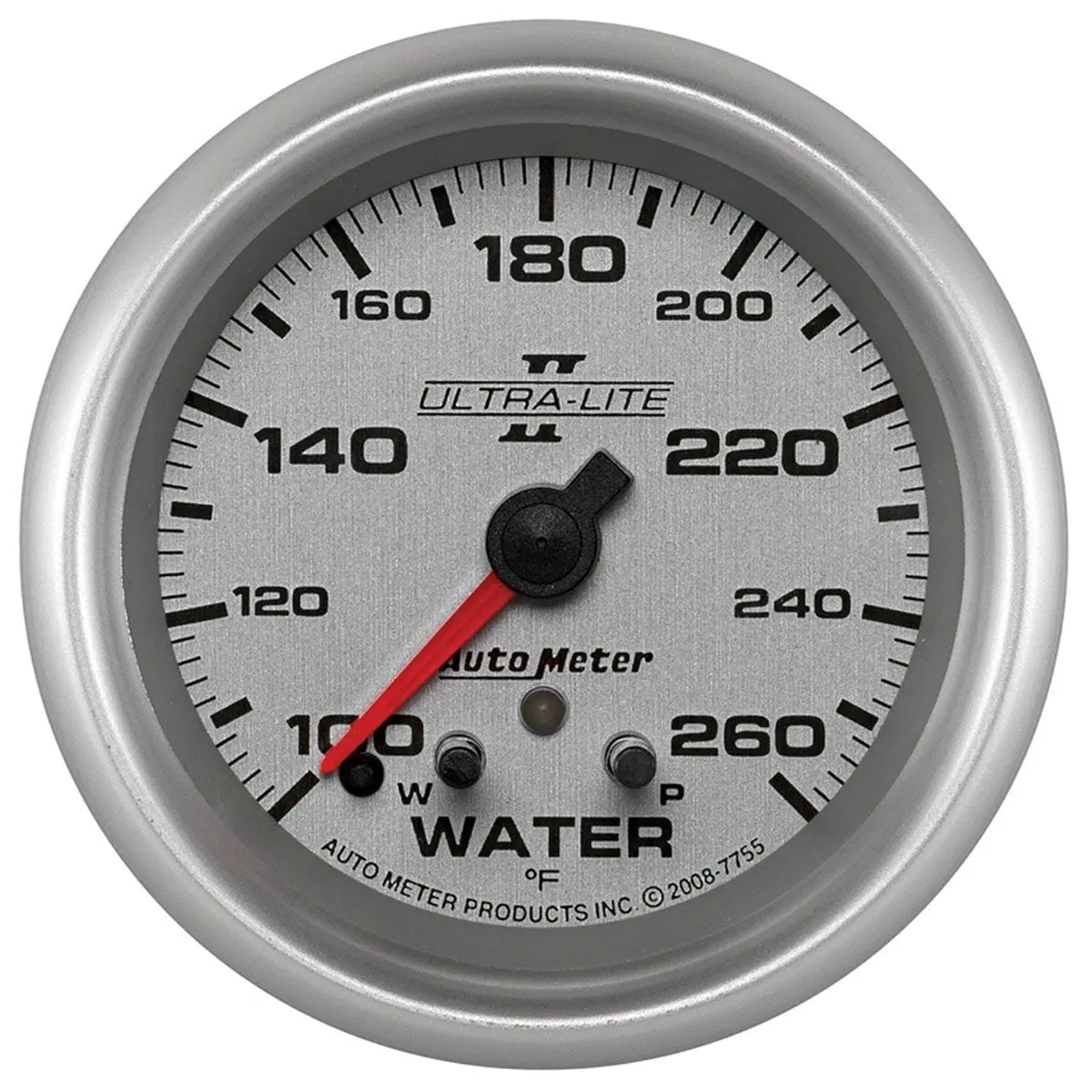 Autometer Ultra-Lite Ii Water Temperature Gauge – 2-1/16" Dial, Black Face (Au7755) 1