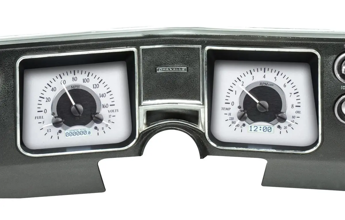Dakota Digital Vhx-68C-Cvl-S-W Analog Gauge System – Direct-Fit Classic Vehicle Instrument Upgrade 1