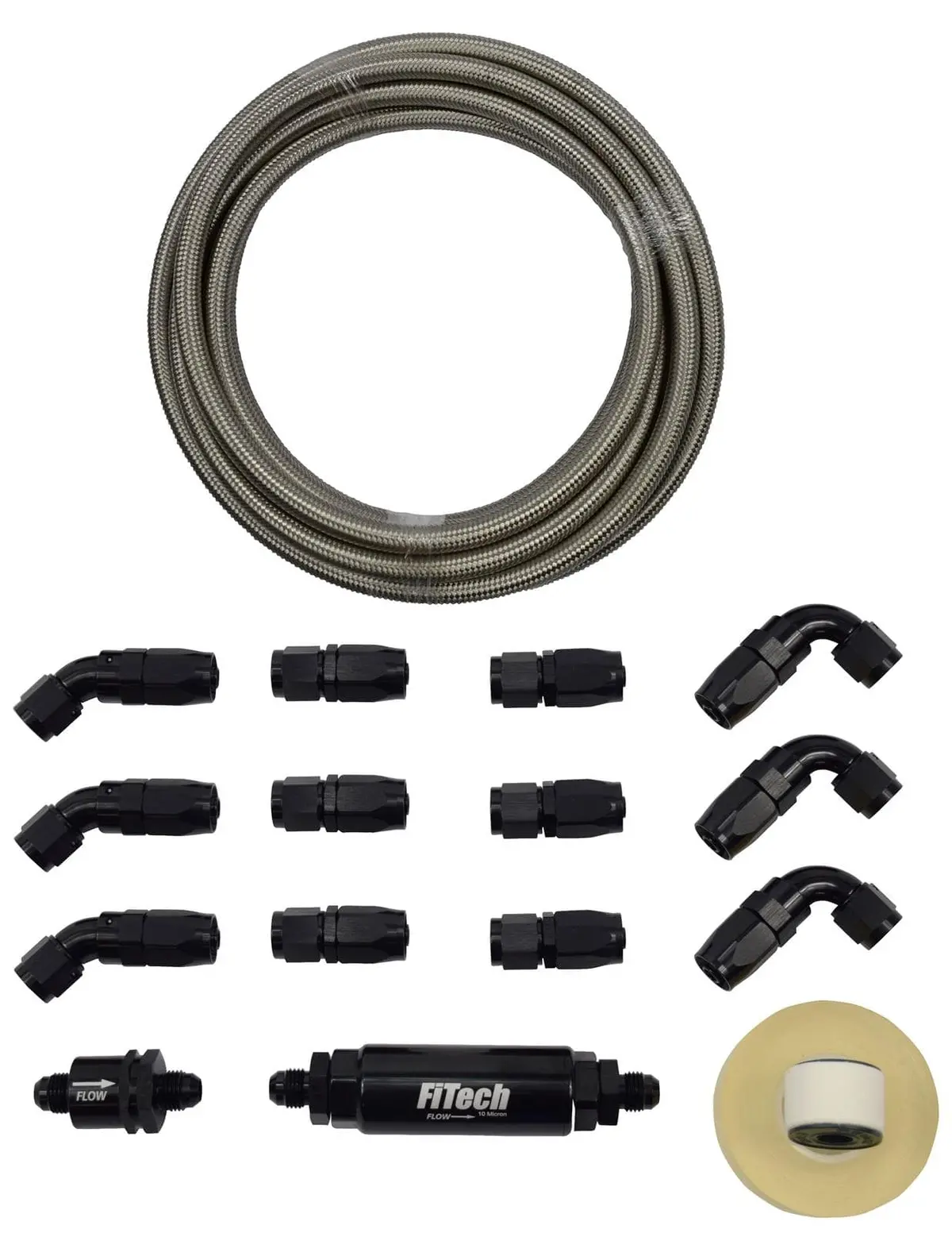 Fitech 51003 Stainless Steel Fuel Line Kit – Complete Efi-Compatible Assembly 1