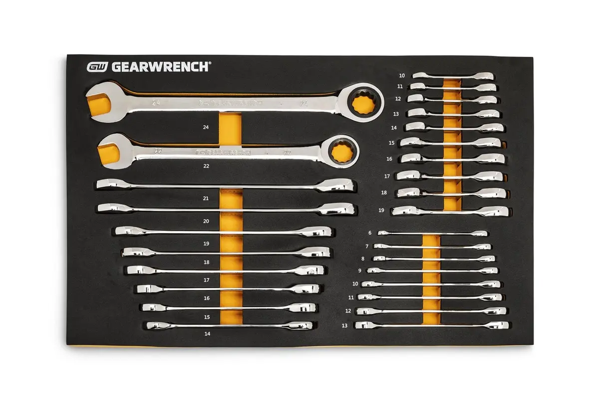 Gearwrench Ratcheting Combination Wrench Modular Set – 86527 1